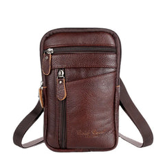 Leather Waist Packs Pocket Men's CellPhone Bags Man Sports Cross Shoulder