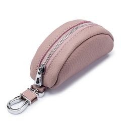 Leather Zipper Key Wallet for Men and Women