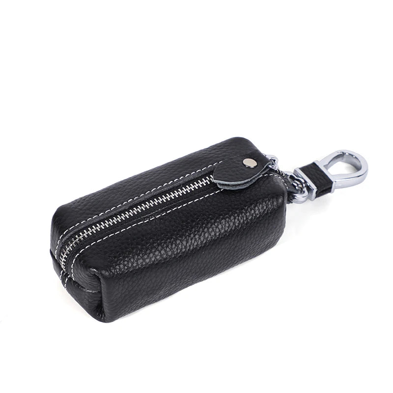Leather Key Holder for Men and Women - Key Wallet Organizer