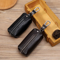 Leather Key Holder for Men and Women - Key Wallet Organizer