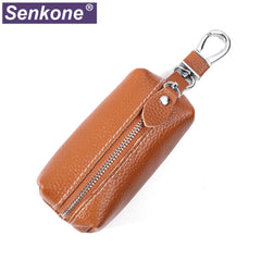 Leather Key Holder for Men and Women - Key Wallet Organizer
