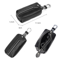 Leather Key Holder for Men and Women - Key Wallet Organizer