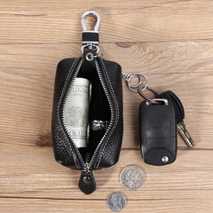 Leather Key Holder for Men and Women - Key Wallet Organizer