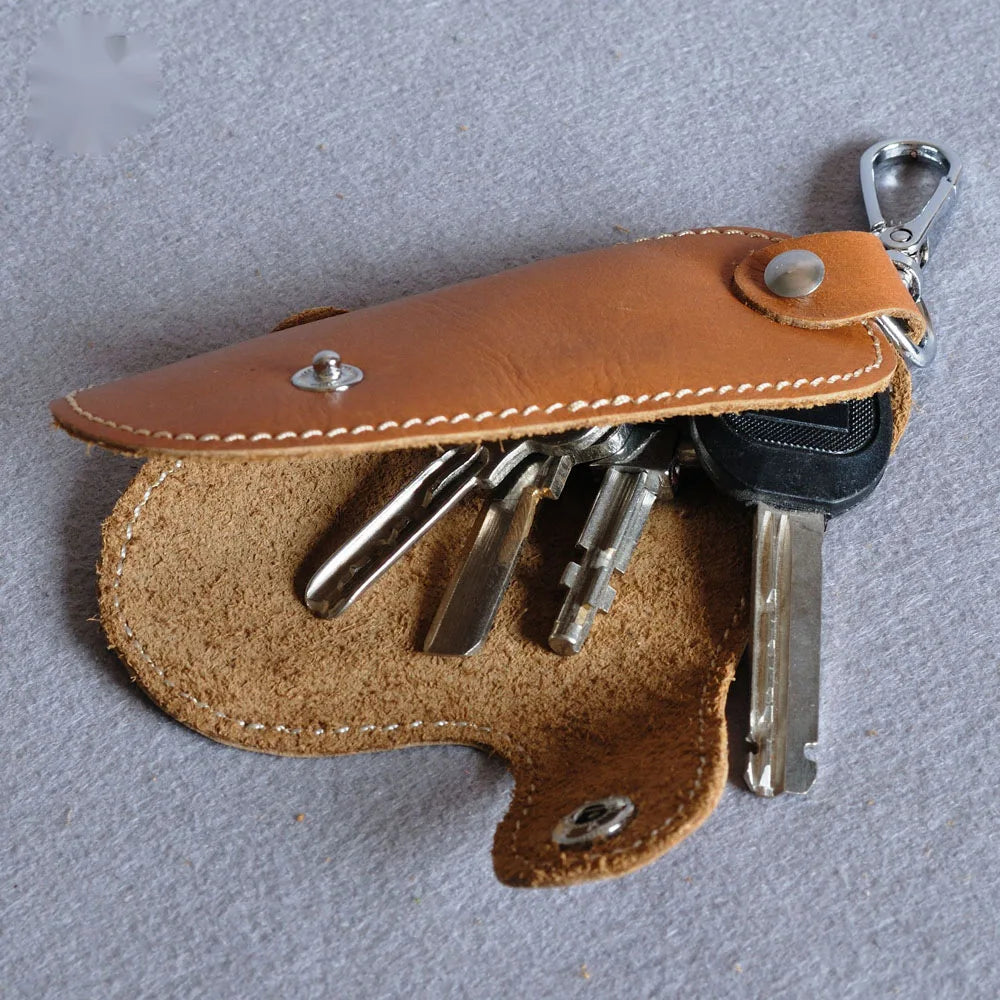 Leather Key Holder Key Wallet Key Pouch Keychain Housekeeper Key Chain Wallet