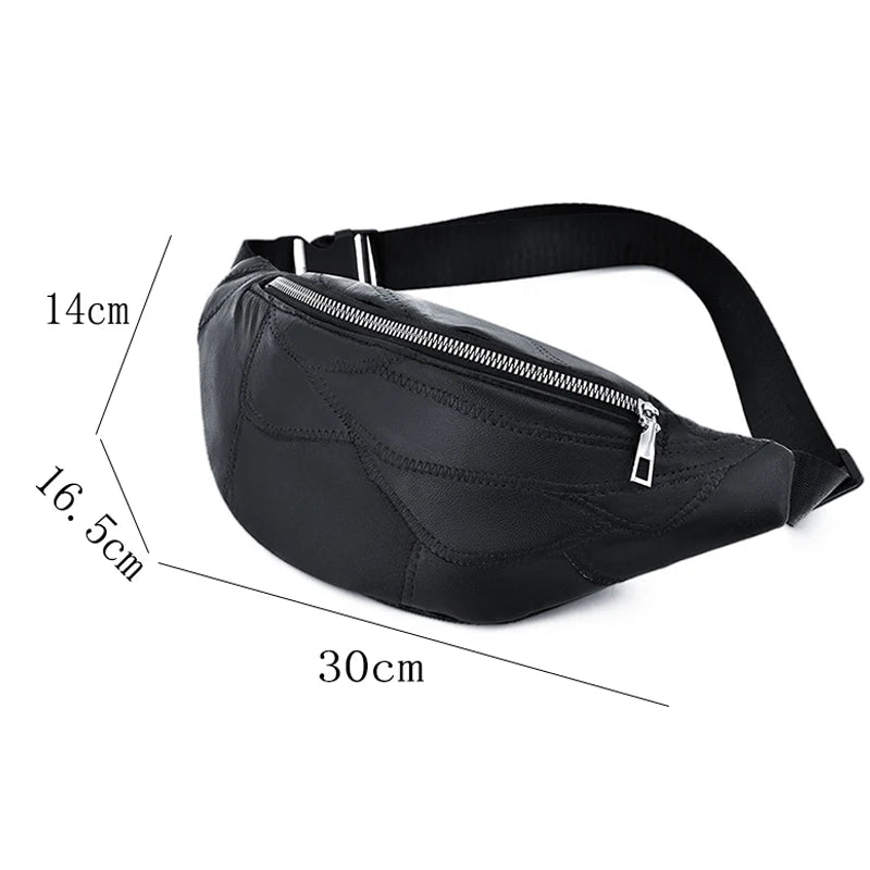 Leather Women Waist Bag Fanny Pack Money Pouch Shoulder Travel Chest bag