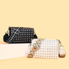 Leather Women's Bag Diamond Shoulder Bags 100% Cowhide Ladies Handbag