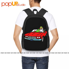 Cat Dip Fear Loathing Backpack Large Capacity Art Print Storage Bag