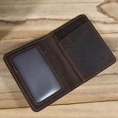 Leather Passport Holder Retro Bifold Wallet