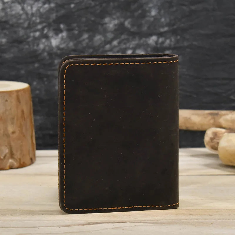 Leather Passport Holder Retro Bifold Wallet
