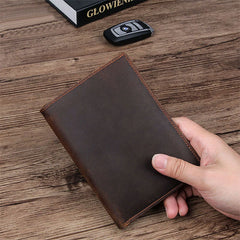 Leather Passport Holder Retro Bifold Wallet