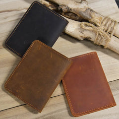 Leather Passport Holder Retro Bifold Wallet
