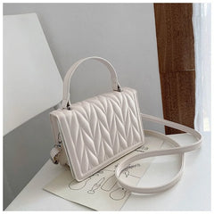 Geometric Embossing Crossbody Bag for Women Flap Shoulder Messenger
