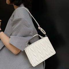 Geometric Embossing Crossbody Bag for Women Flap Shoulder Messenger