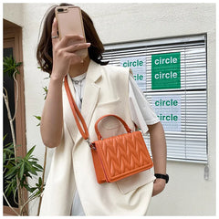 Geometric Embossing Crossbody Bag for Women Flap Shoulder Messenger