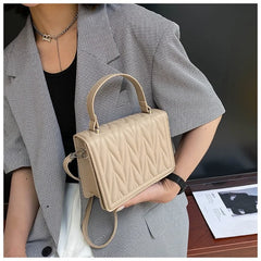 Geometric Embossing PU Leather Crossbody Messenger Bag