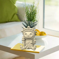 Geometric Skull Man Silicone Mold for Succulent Plant Pot Flower Pot