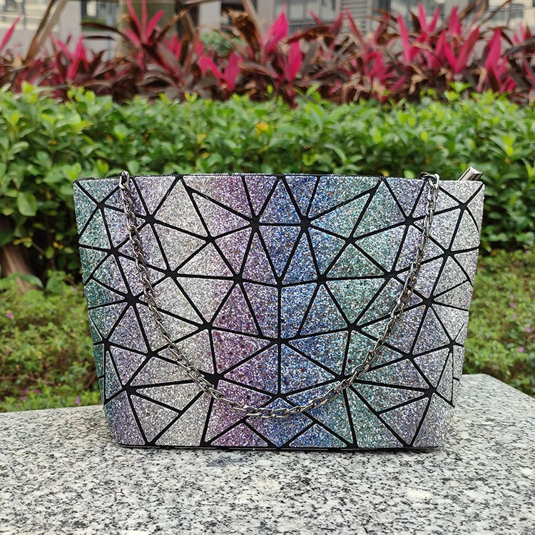 Geometric Messenger Bag Women Crossbody Chain Bag