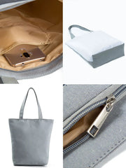 Geometry Flower Tote Bag Eco Polyester Floral Print Handbags Lady
