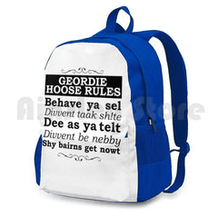 Geordie House Rules Outdoor Hiking Backpack Waterproof Camping Travel