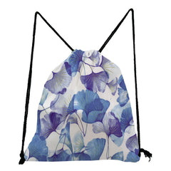 Colorful Floral Drawstring Backpack Portable Women's Shoes Bag