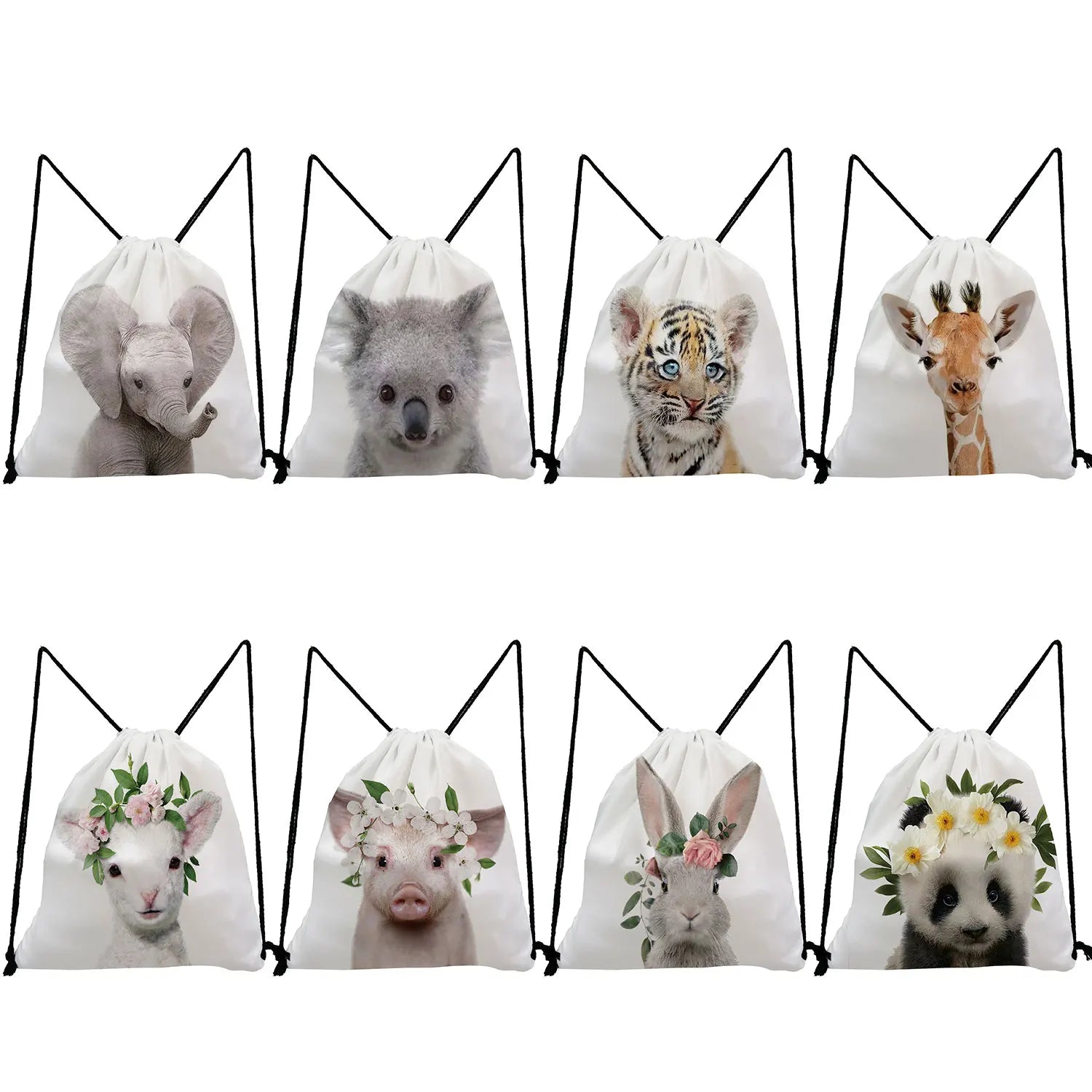 Casual Animal Drawstring Bag for Students