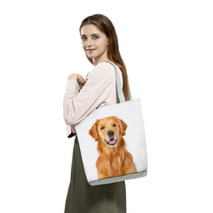 Animal Print Tote Shoulder Bag for Women - Reusable Shopping Handbag