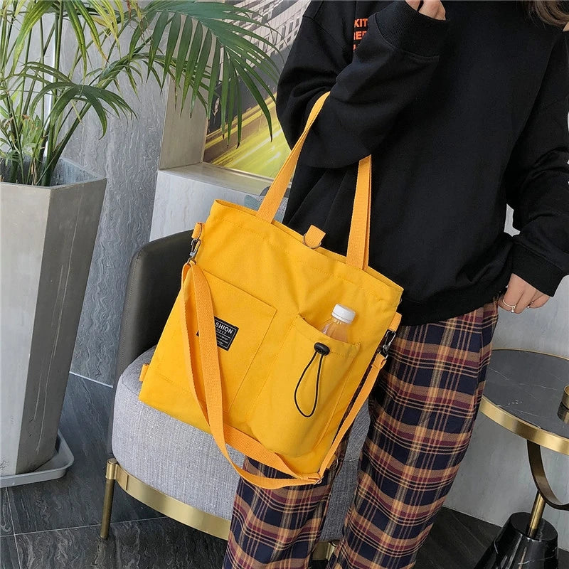 Girl School Backpack Bookbags Crossbody Messenger Bag Canvas Shoulder Bag Women