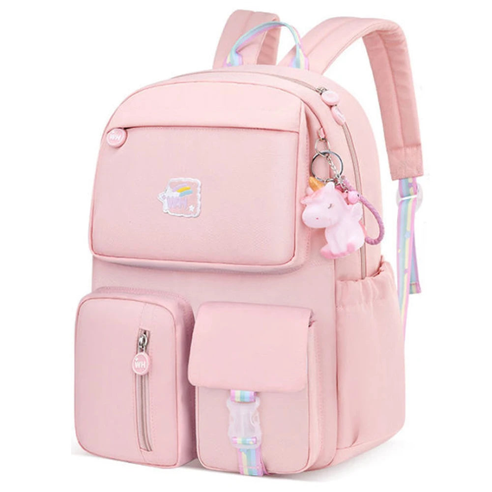 Girl Cartoon Backpack Middle School Student Book Bag Casual Travel Women Rucksac