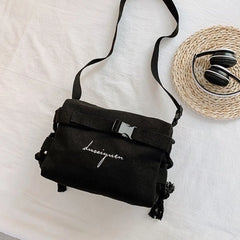 Canvas Messenger Bag Large Capacity Girl Women Shoulder Bag