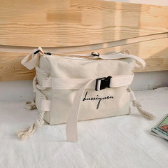 Canvas Messenger Bag Large Capacity Girl Women Shoulder Bag