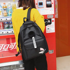 Girl Light Small Backpack High School Student Bags Solid Bookbags