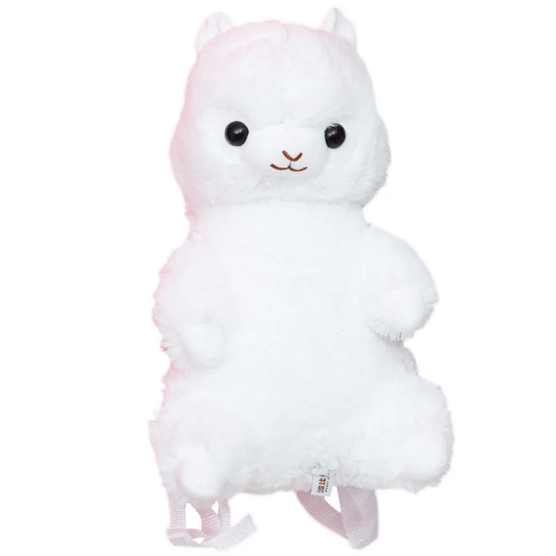 Girl Rainbow Alpaca Plush Doll Toy Backpack Women Cartoon Shoulder Bag