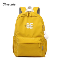 Girls Backpack School Bags Female Casual Backpack Waterproof Nylon