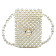 Women's Casual Messenger Bags Women Pearl Mini Messenger Bag Retro Ladies