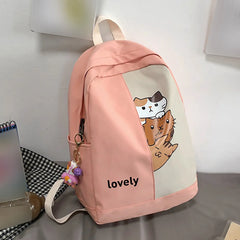 Cartoon Cat Schoolbag Backpack for Girls and Boys