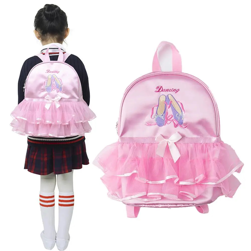 Pink Ballet Dance Bag Child School Backpack Tutu Schoolbag for Kids