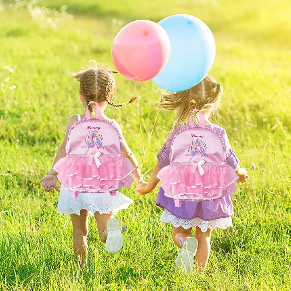 Pink Ballet Dance Bag Child School Backpack Tutu Schoolbag for Kids