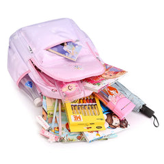 Girls Pink School Bags Large Capacity Kids Orthopedic Backpack 3-6