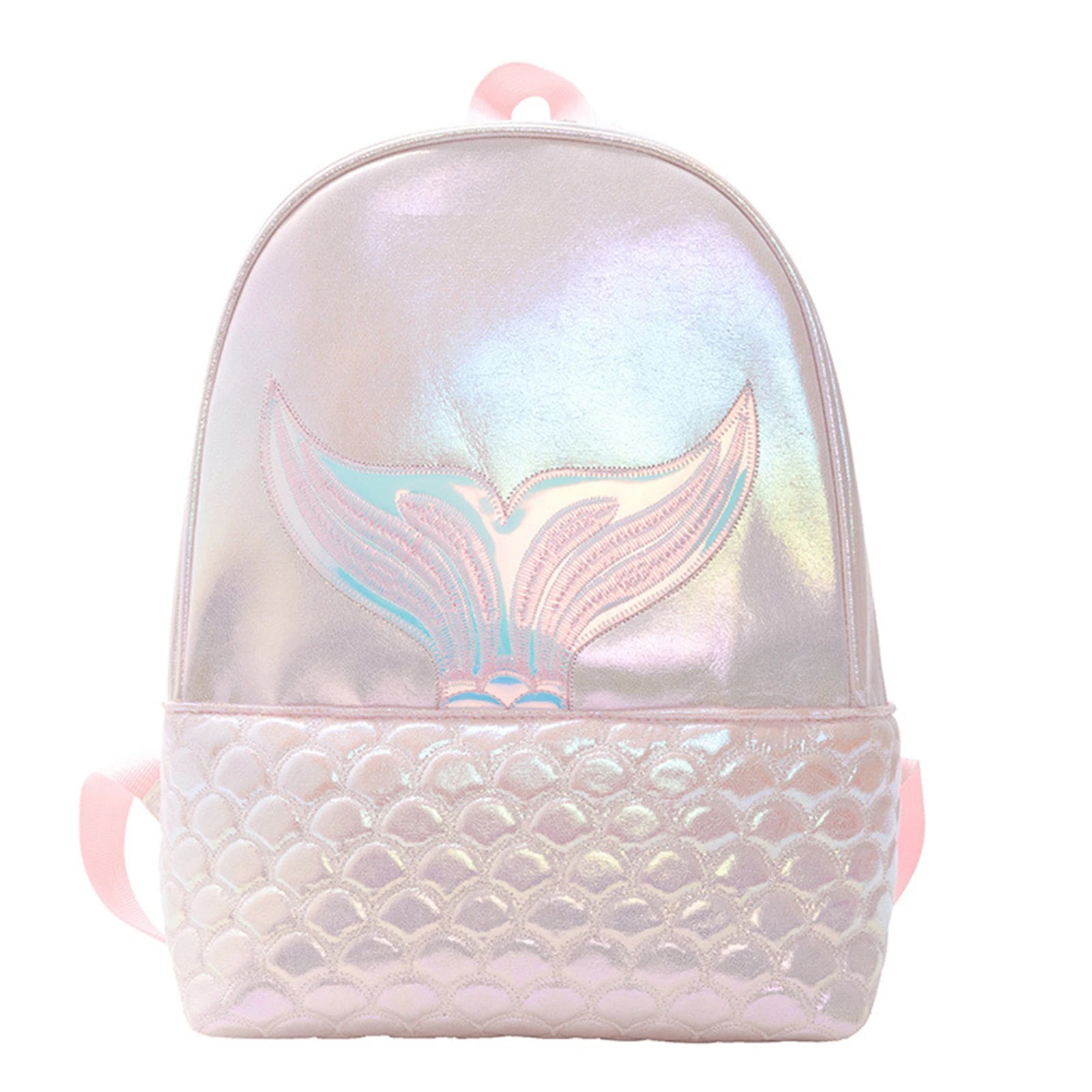 Girls Sequined Fish Tail Backpack Zipper Dream School Bag