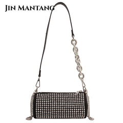 Glitter Rivet Handbags Mini PU Leather Women's Crossbody Bag