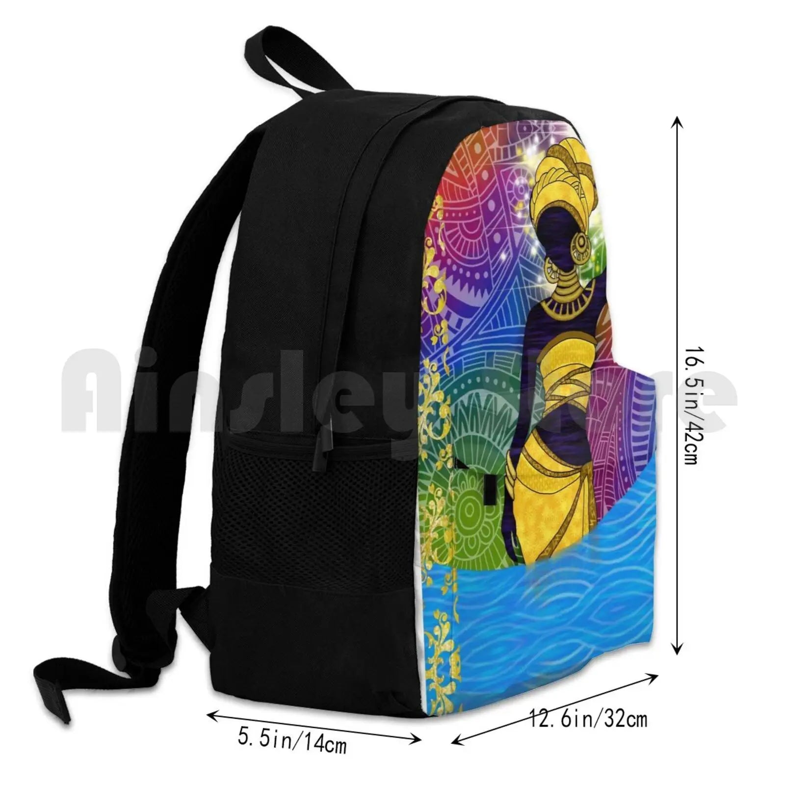 Goddess Oshun Hiking Backpack Waterproof Camping Travel