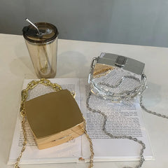 Acrylic Box Evening Clutch Bag Women Chain Shoulder Crossbody Bags