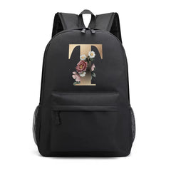 Letter Print Backpack Travel Casual Women Shoulder Bag Student