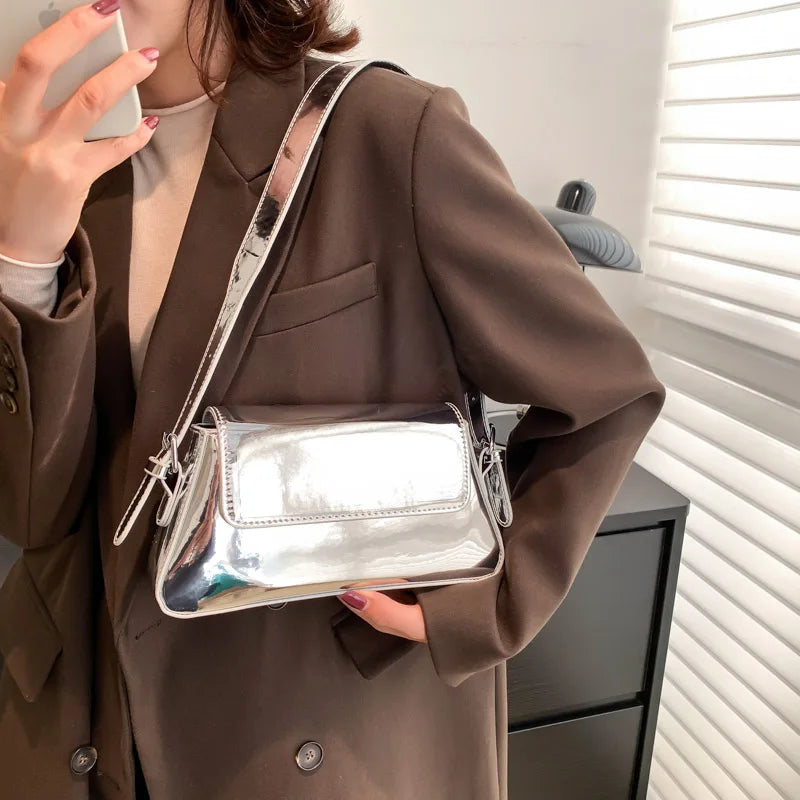 Bling Leather Handbags For Women Shoulder Bag