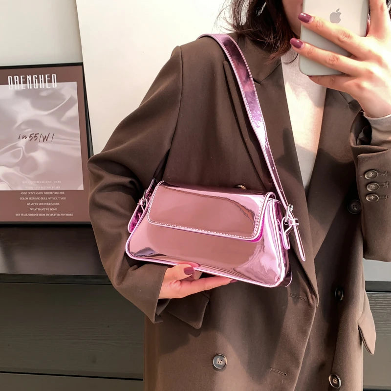 Bling Leather Handbags For Women Shoulder Bag