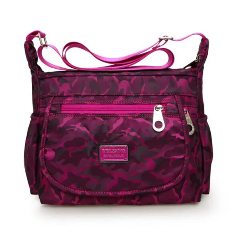 Women Shoulder Bag Ladies Nylon Waterproof High Capacity Messenger Bag
