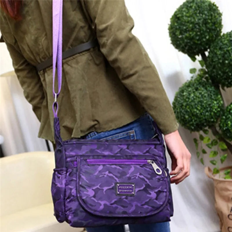 Women Shoulder Bag Ladies Nylon Waterproof High Capacity Messenger Bag