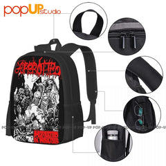 Gorerotted Mutilated Death Metal Backpack Large Gym Tote Bag