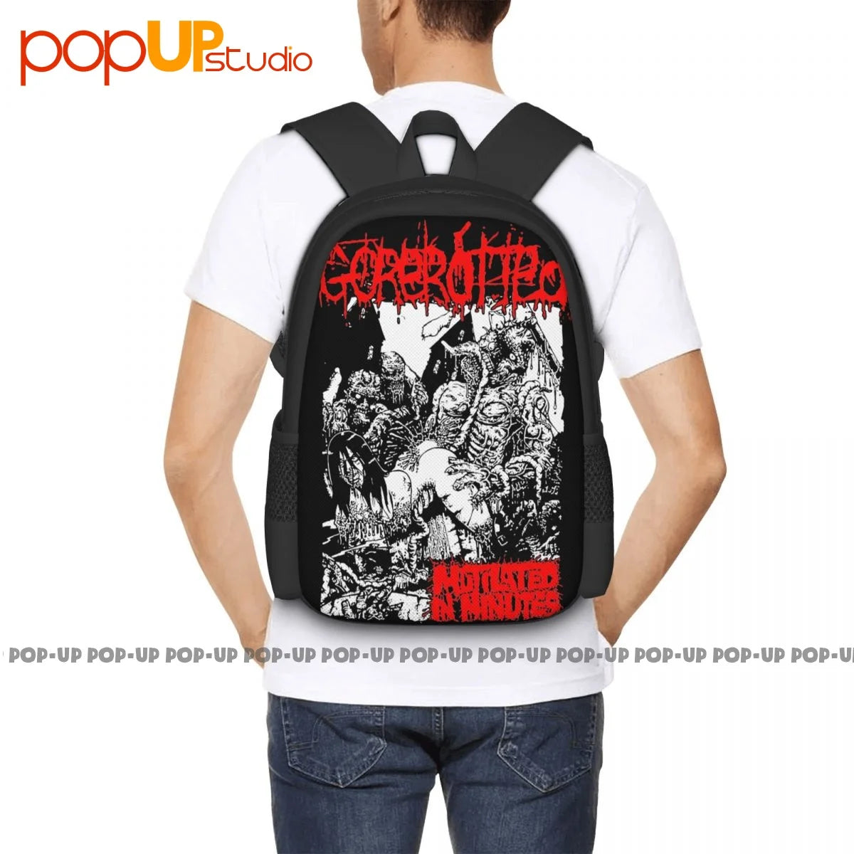 Gorerotted Mutilated Death Metal Backpack Large Gym Tote Bag