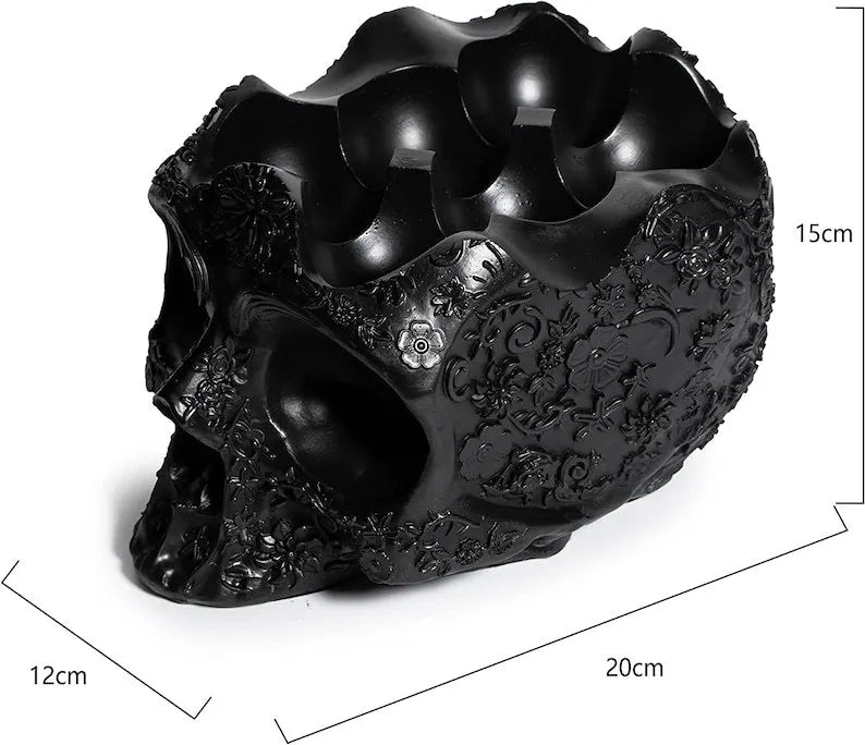 Gothic Skeleton Egg Holder Resin Craft Halloween Skull Rack